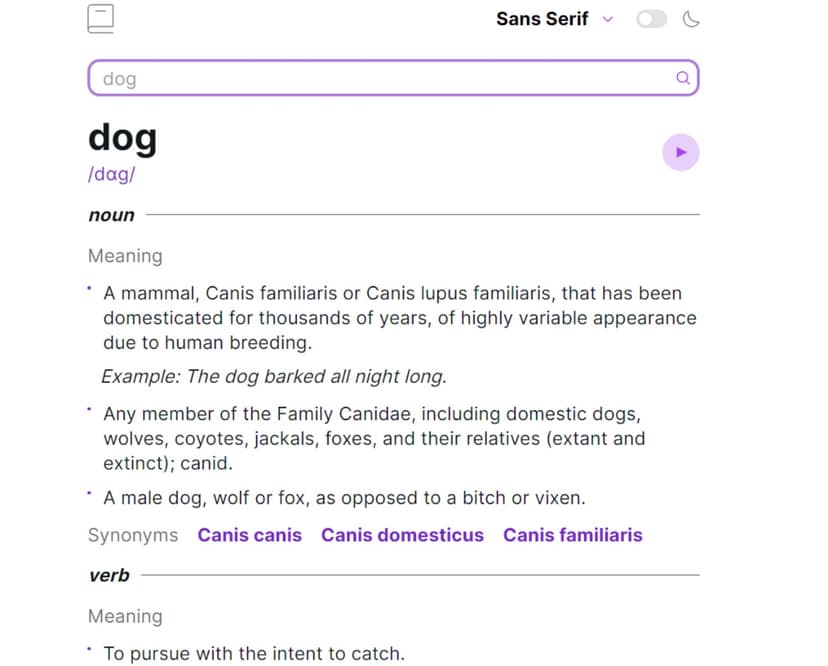 Dictionary App